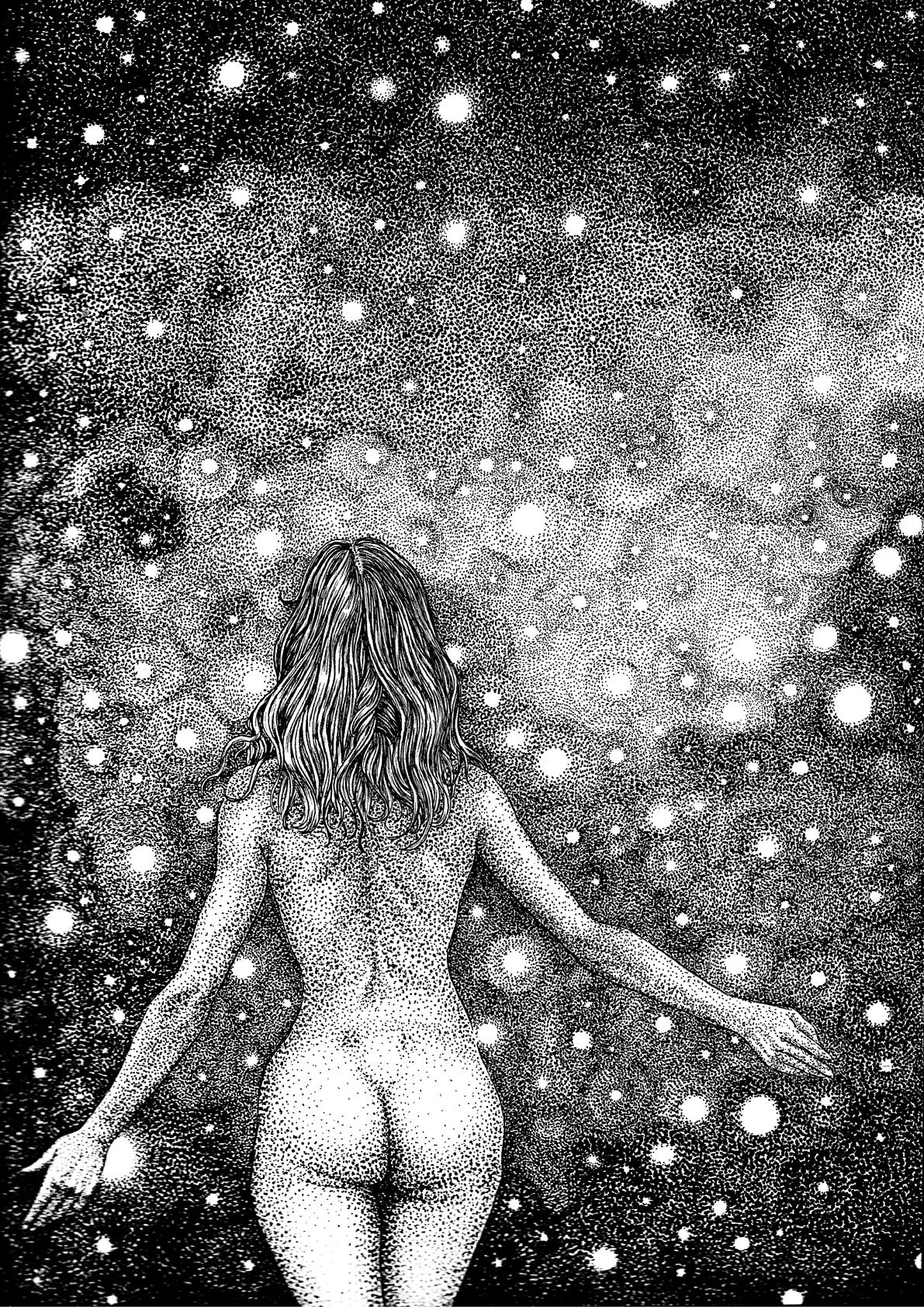 Black Frame — Ink Drawing